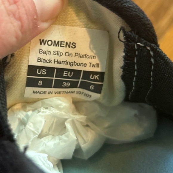 Seavees black Baja slip on platform sneaker size 8  black casual outdoor coastal - Picture 6 of 6